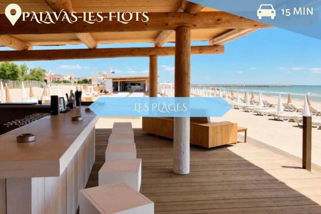 016- T2 Tropisme, Appart 1 Chambre,Clim,Wifi,Parking Montpellier Exterior foto